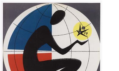 Tweede officiële affiche van Expo 58 door Jacques Richez 