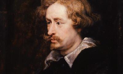 Pieter Paul Rubens, Portret van Antoon van Dyck, olieverf op hout,
