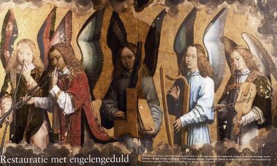 Hans Memling, Christus met zingende en musicerende engelen