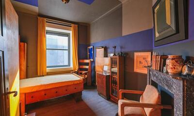 Slaapkamer in het appartement van Jozef Peeters aan de Gerlachekaai te Antwerpen