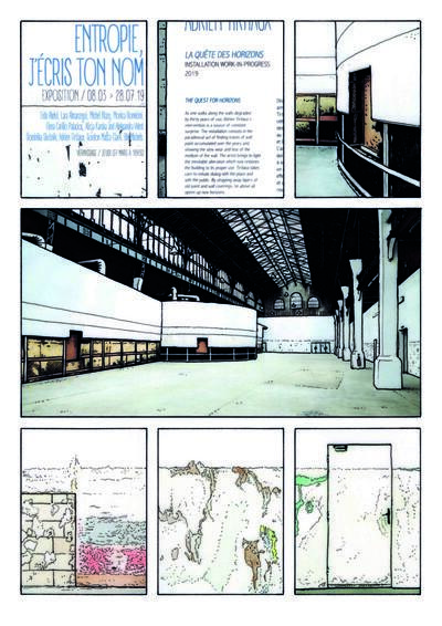 Un lieu de papier, 2020-2021 Graphic novel about collaboration with Le Magasin des Horizons, Grenoble; page 5 of 12 