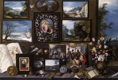 Frans Francken II, Een kunstkamer, 1614, MAS