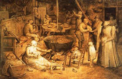 Jan Brueghel de Oude, Bezoek bij de boeren 