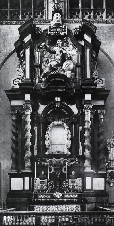 Sedes-Sapientiae-altaar co. 1649-1650 Leuven, Sint-Pieterskerk foto: KIK, Brussel, Lucas Faydherbe