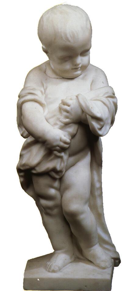 Jezuskind, ca. 1652, marmer, 58,5 cm. Mechelen, Hof van Busleyden.  Lucas Faydherbe
