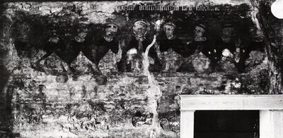 Het Broodmirakel van de Heilige Dominicus, muurschildering
