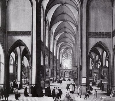 Hendrik van Steenwijk de Oude Binnengezicht in de Antwerpse kathedraal  16de eeuw  Hamburger Kunsthalle, inv.nr. 196 