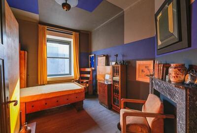 Slaapkamer in het appartement van Jozef Peeters aan de Gerlachekaai te Antwerpen